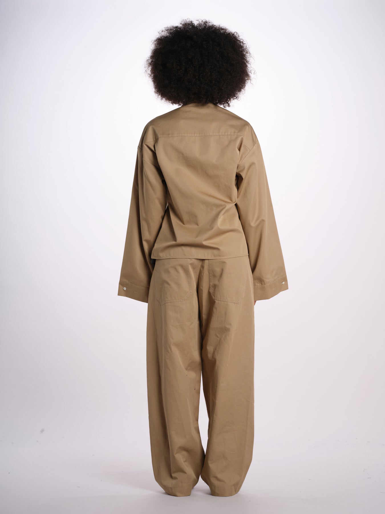 VIV camicia scollata con nodo 26AA7JED04 BEIGE jejia 