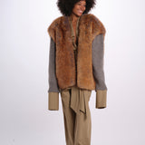 VIV camicia scollata con nodo 26AA7JED04 BEIGE jejia 