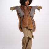 VIV camicia scollata con nodo 26AA7JED04 BEIGE jejia 