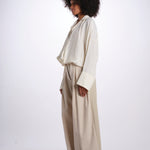 ANTOINE pantalone gessato doppio tessuto 26AA7JED16A CREAM jejia 