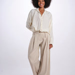 ANTOINE pantalone gessato doppio tessuto 26AA7JED16A CREAM jejia 