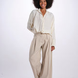ANTOINE pantalone gessato doppio tessuto 26AA7JED16A CREAM jejia 