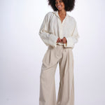 ANTOINE pantalone gessato doppio tessuto 26AA7JED16A CREAM jejia 