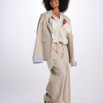 ANTOINE pantalone gessato doppio tessuto 26AA7JED16A CREAM jejia 
