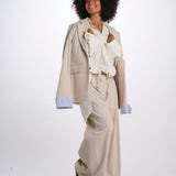 ANTOINE pantalone gessato doppio tessuto 26AA7JED16A CREAM jejia 