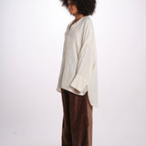 ORLANDO camicia seta over 26AA7JED29B VANILLA jejia 
