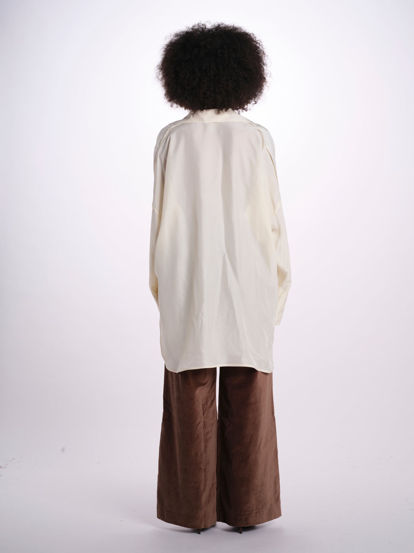 ORLANDO camicia seta over 26AA7JED29B VANILLA jejia 