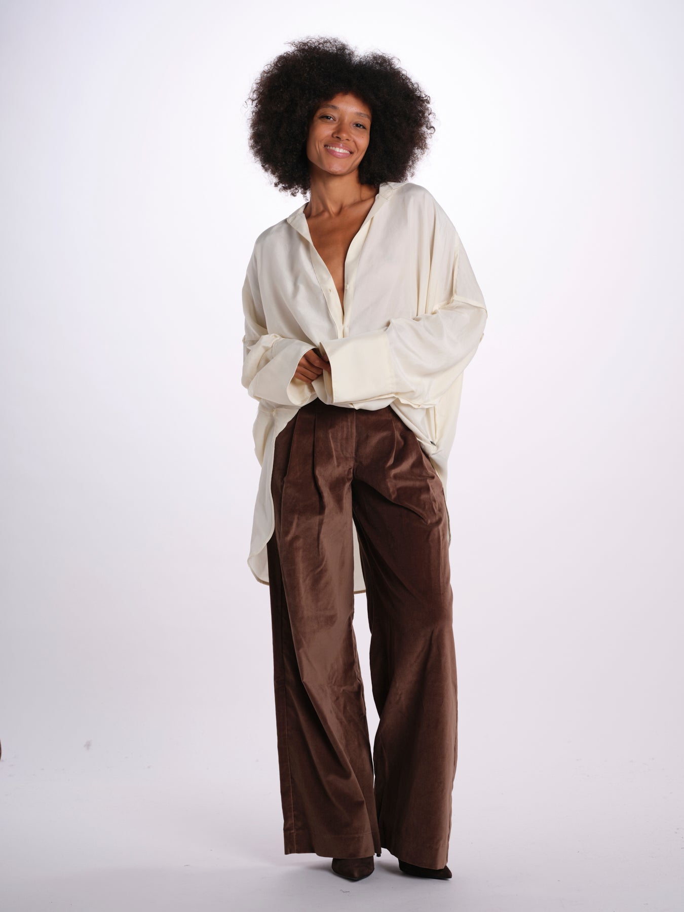 ORLANDO camicia seta over 26AA7JED29B VANILLA jejia 