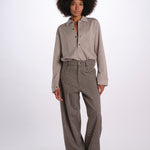 GIGI pantalone quadretti 26AA7JED36B BEIGE jejia 