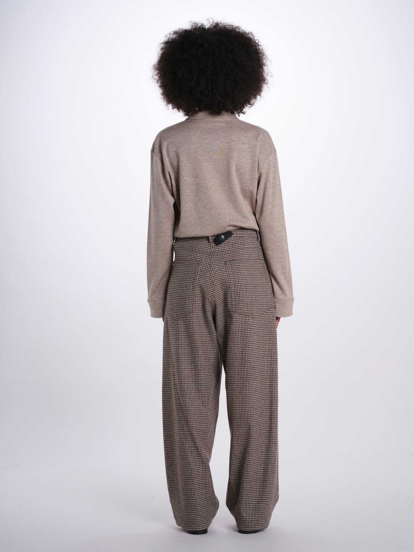 GIGI pantalone quadretti 26AA7JED36B BEIGE jejia 