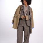 GIGI pantalone quadretti 26AA7JED36B BEIGE jejia 