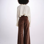 KATHERINE pantalone pinces velluto liscio 26AA7JED39G BROWN jejia 