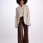 KATHERINE pantalone pinces velluto liscio 26AA7JED39G BROWN jejia 