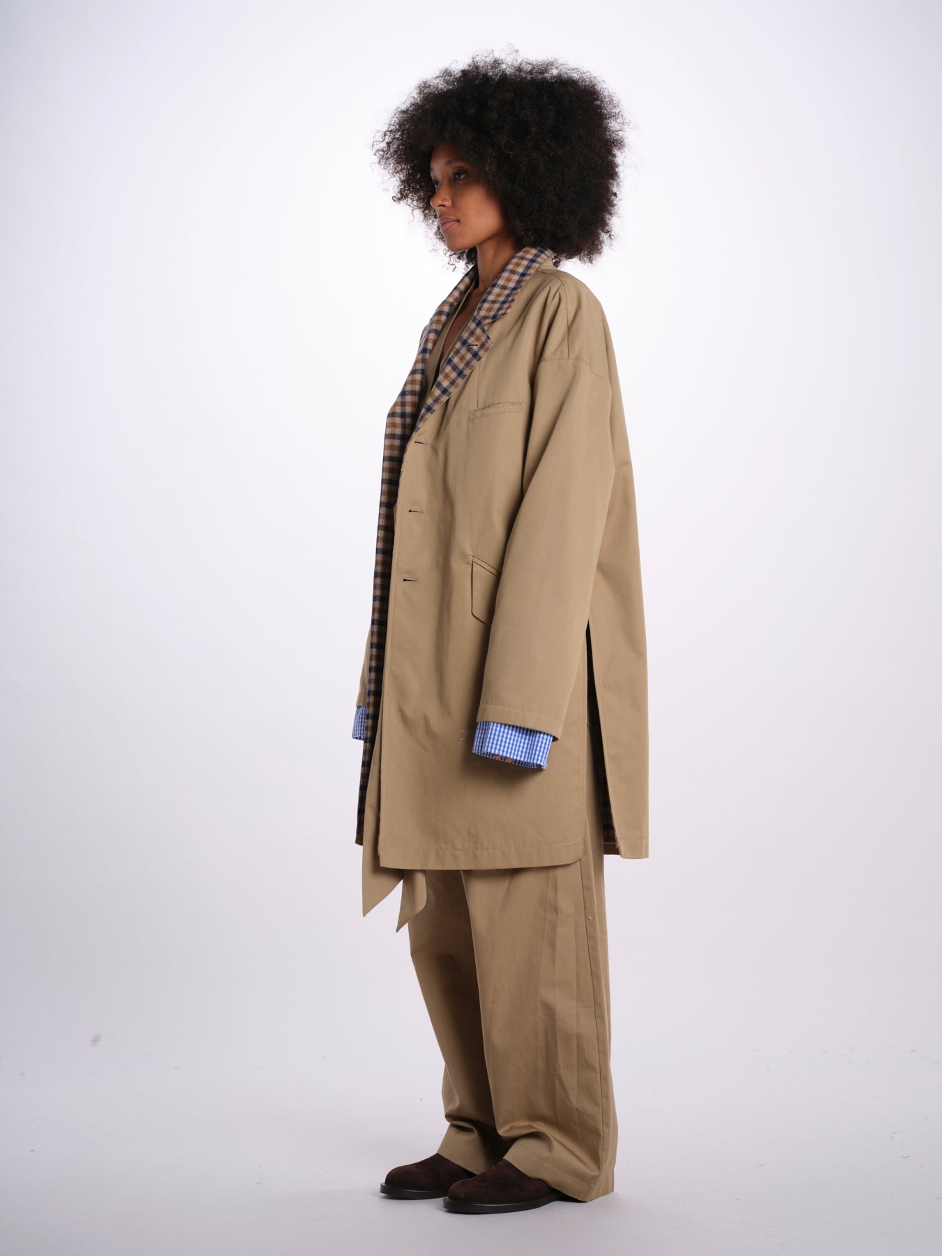 ANDREA trench quadretti 26AA7JED58A BEIGE jejia 