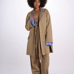 ANDREA trench quadretti 26AA7JED58A BEIGE jejia 