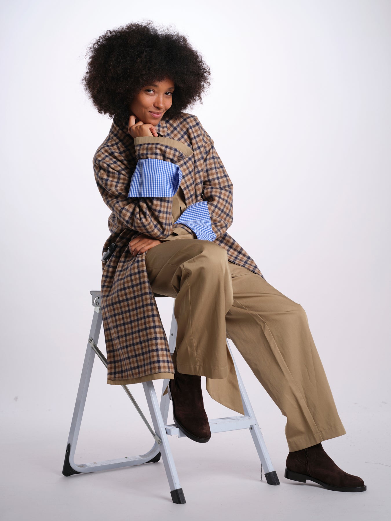 ANDREA trench quadretti 26AA7JED58A BEIGE jejia 