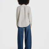 FA camicia righe con rouches 26W-SH031RFA- WHI laurence bras 