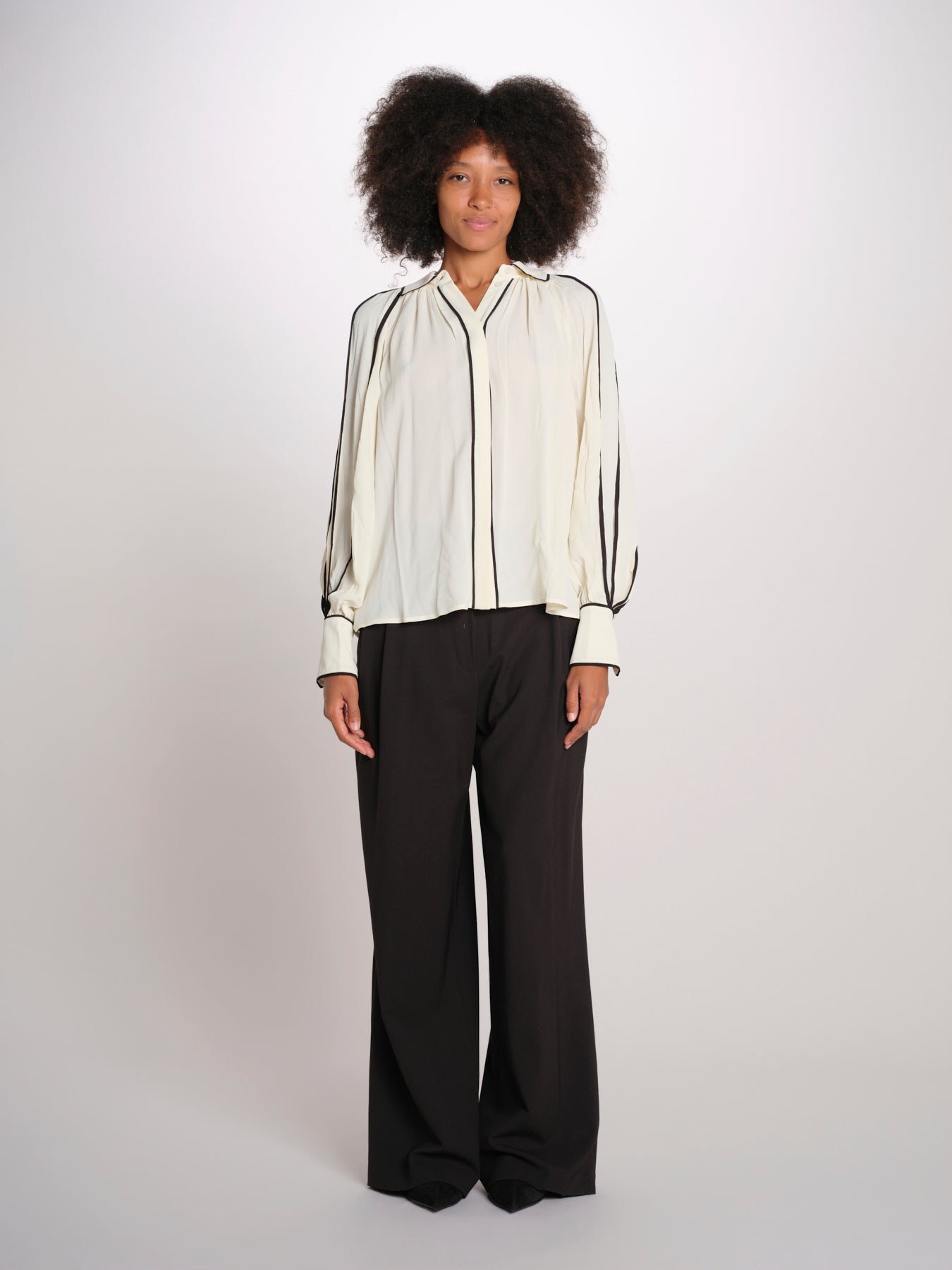 BEA camicia con profili 12248884 VANILLA malina 