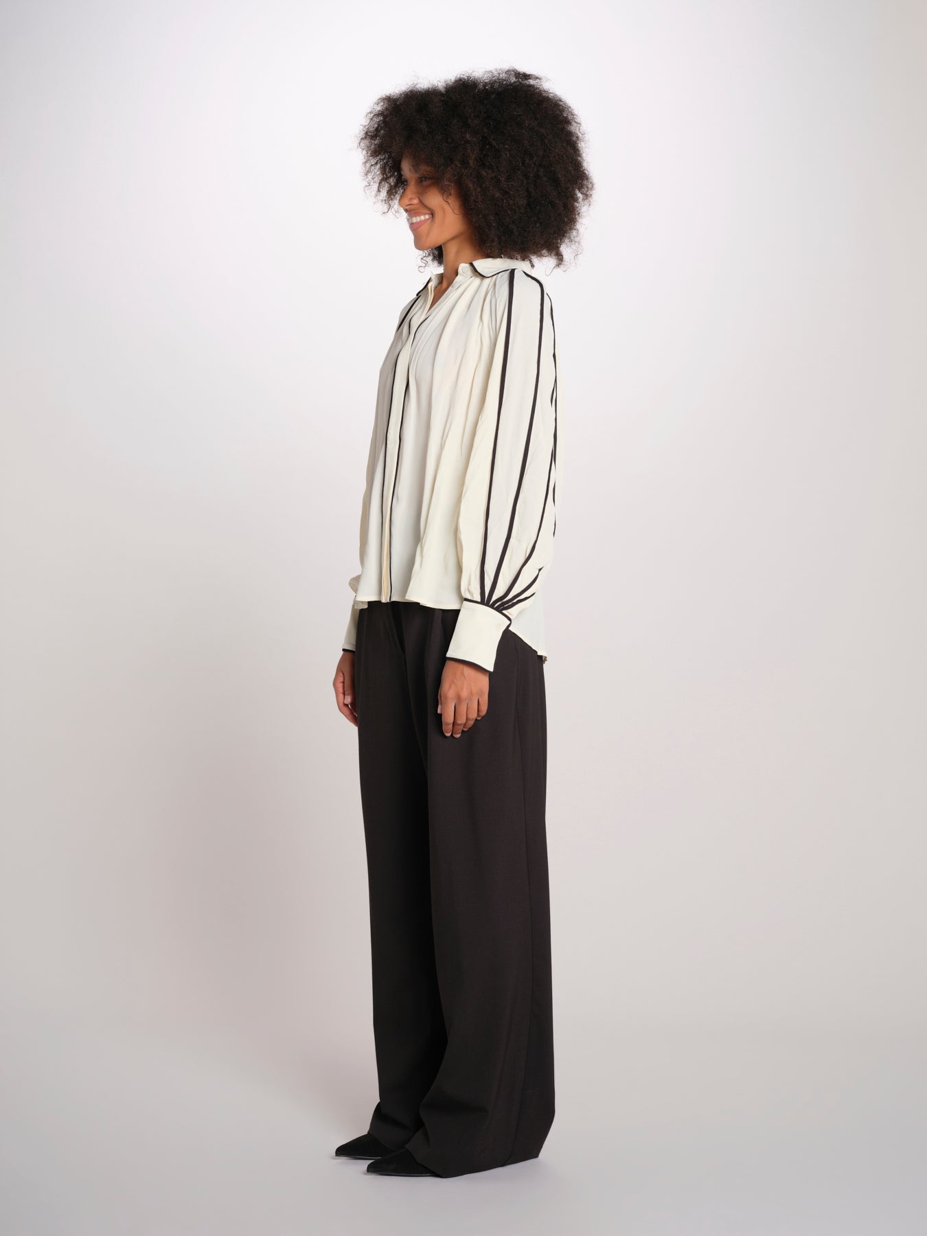 BEA camicia con profili 12248884 VANILLA malina 