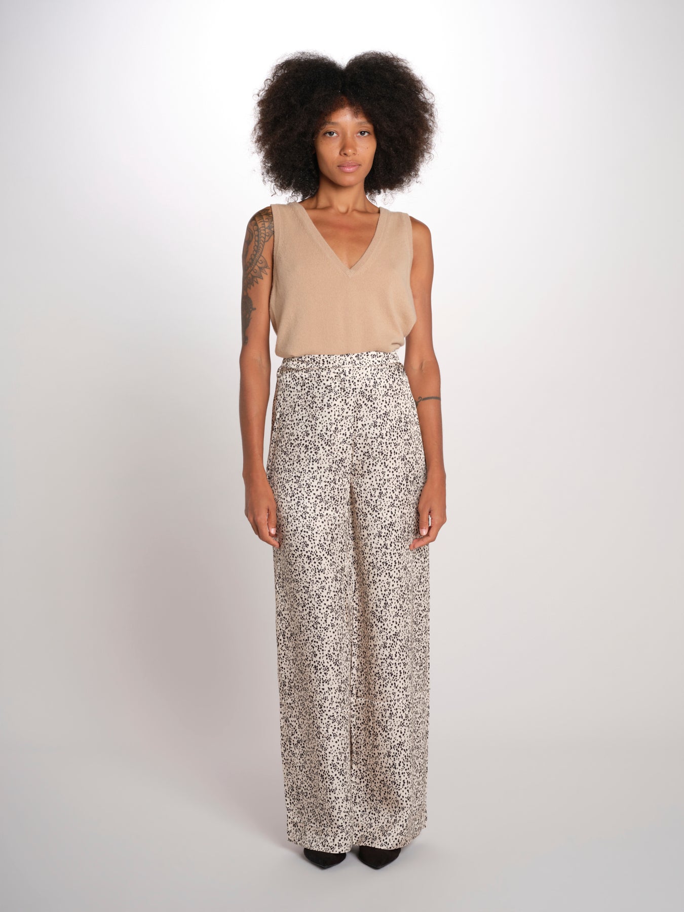 IZABELLE pantalone stampato 12249257 SHADED DOT malina 