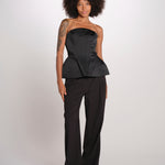 BELLINA top bustier 12249432 BLACK malina 