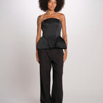 BELLINA top bustier 12249432 BLACK malina 