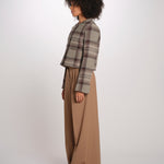 NINETTE giacca girocollo scozzese 12249519 STEEL CHECKS malina 