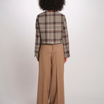 NINETTE giacca girocollo scozzese 12249519 STEEL CHECKS malina 