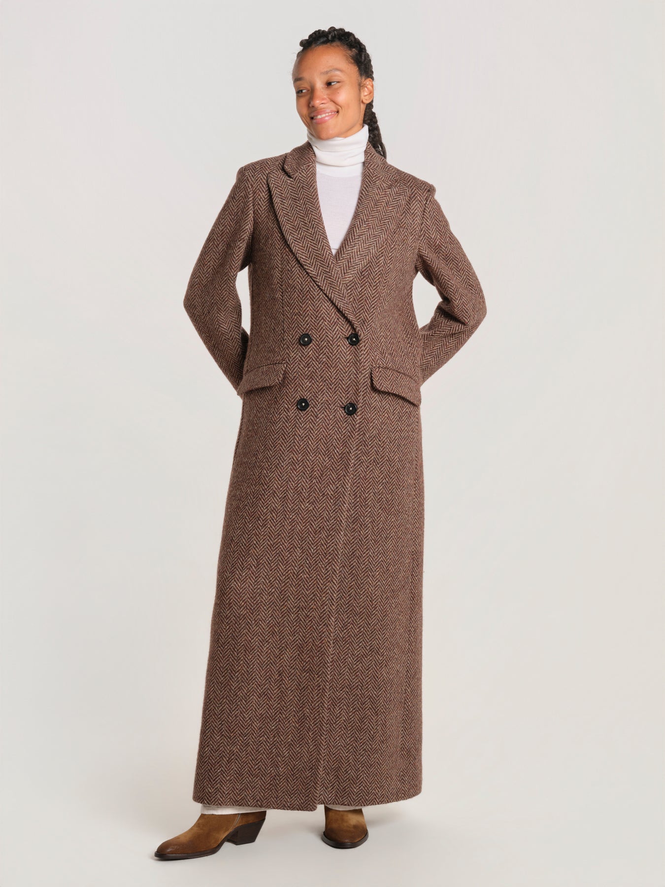 BRISTOL cappotto lungo spinato 30D0BRISTT1151 F736 massimo alba 