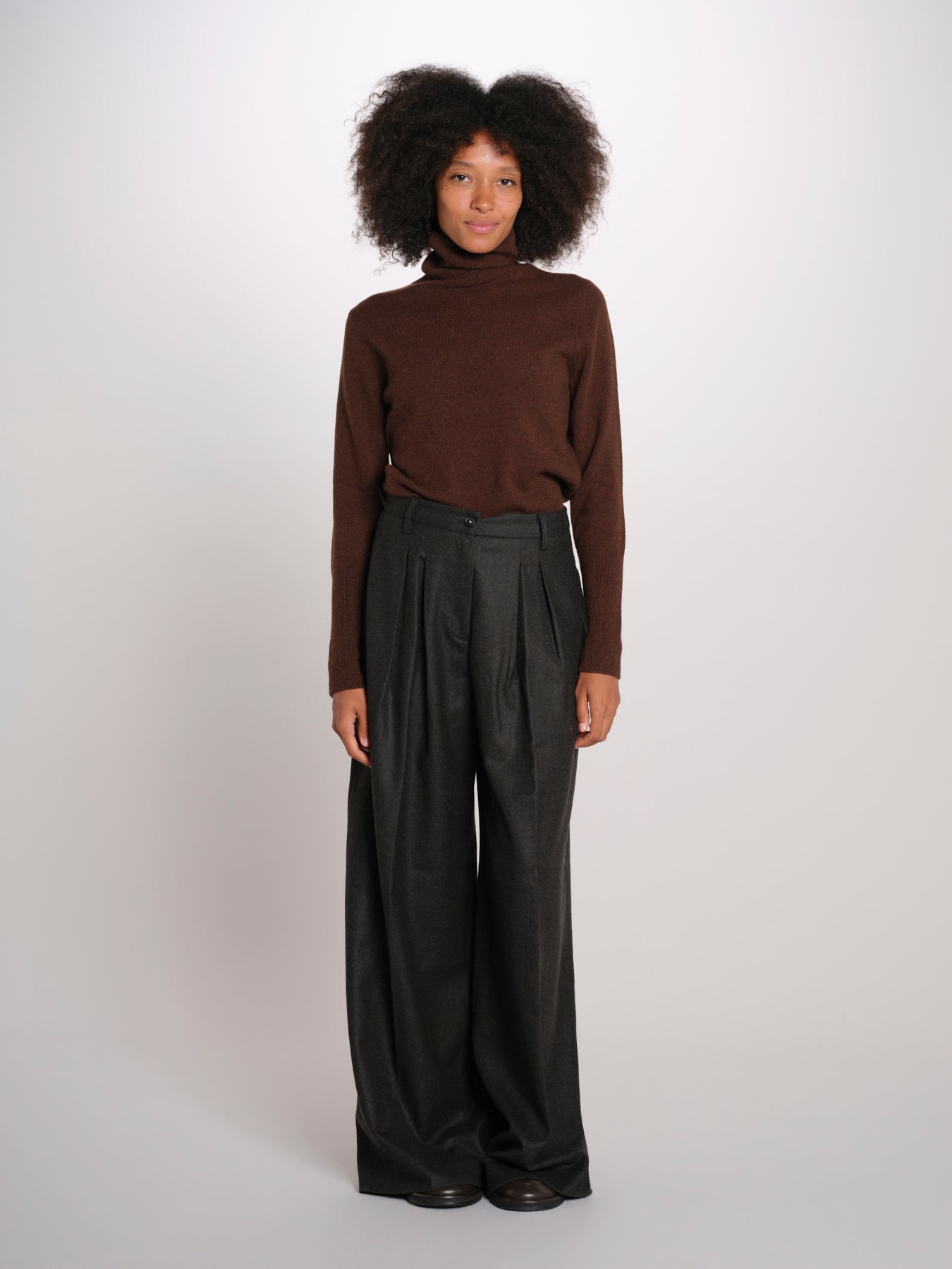 KARLY pantalone flanella con pinces 30D0KARLYT3269 M623 massimo alba 