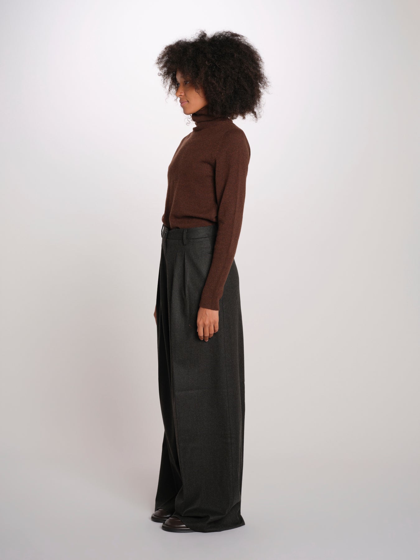 KARLY pantalone flanella con pinces 30D0KARLYT3269 M623 massimo alba 