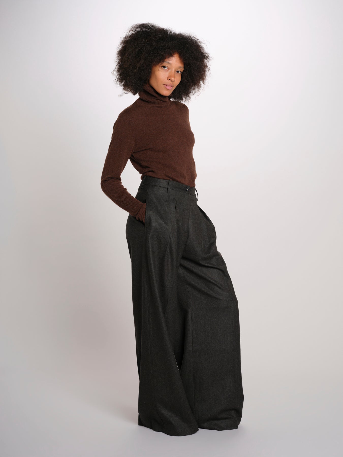 KARLY pantalone flanella con pinces 30D0KARLYT3269 M623 massimo alba 