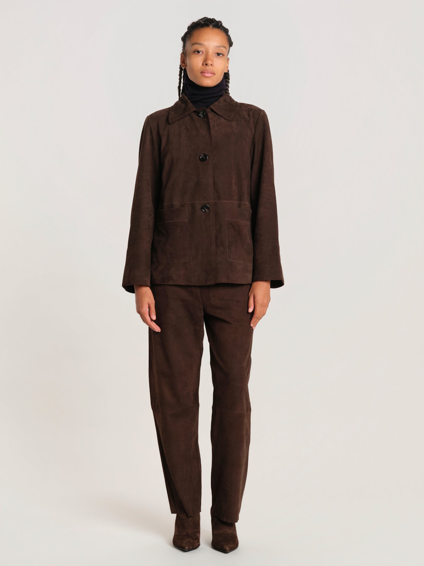 JUNA giacca camicia camoscio JUNAVS BROWN milaura 