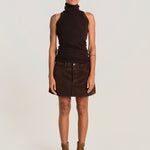 MIETTA minigonna MIETTA SKIRT BROWN milaura 