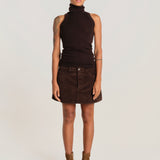 MIETTA minigonna MIETTA SKIRT BROWN milaura 