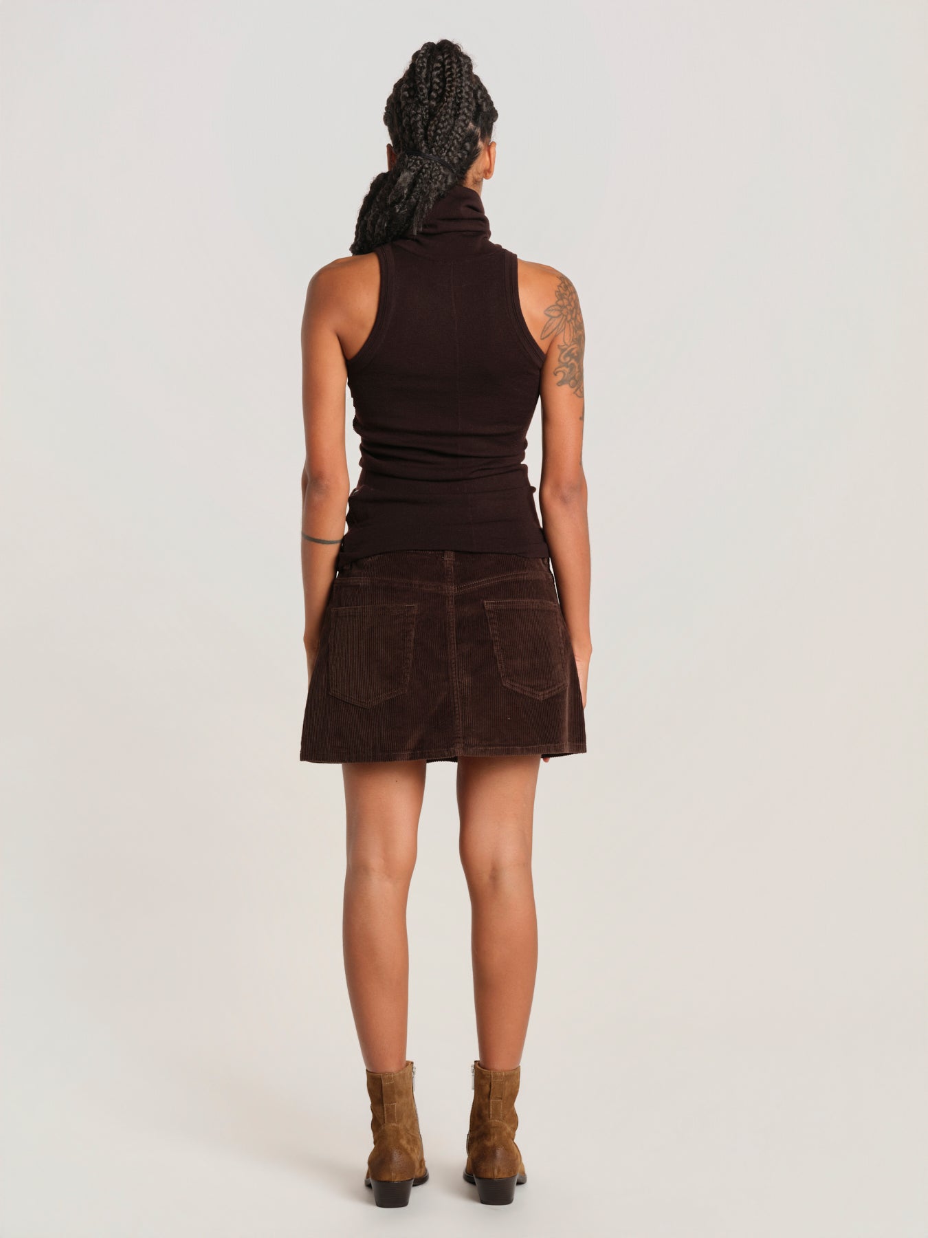 MIETTA minigonna MIETTA SKIRT BROWN milaura 