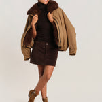 MIETTA minigonna MIETTA SKIRT BROWN milaura 