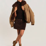 MIETTA minigonna MIETTA SKIRT BROWN milaura 