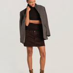 MIETTA minigonna MIETTA SKIRT BROWN milaura 