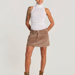 MIETTA minigonna MIETTA SKIRT TAUPE milaura 