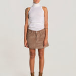 MIETTA minigonna MIETTA SKIRT TAUPE milaura 