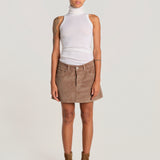 MIETTA minigonna MIETTA SKIRT TAUPE milaura 