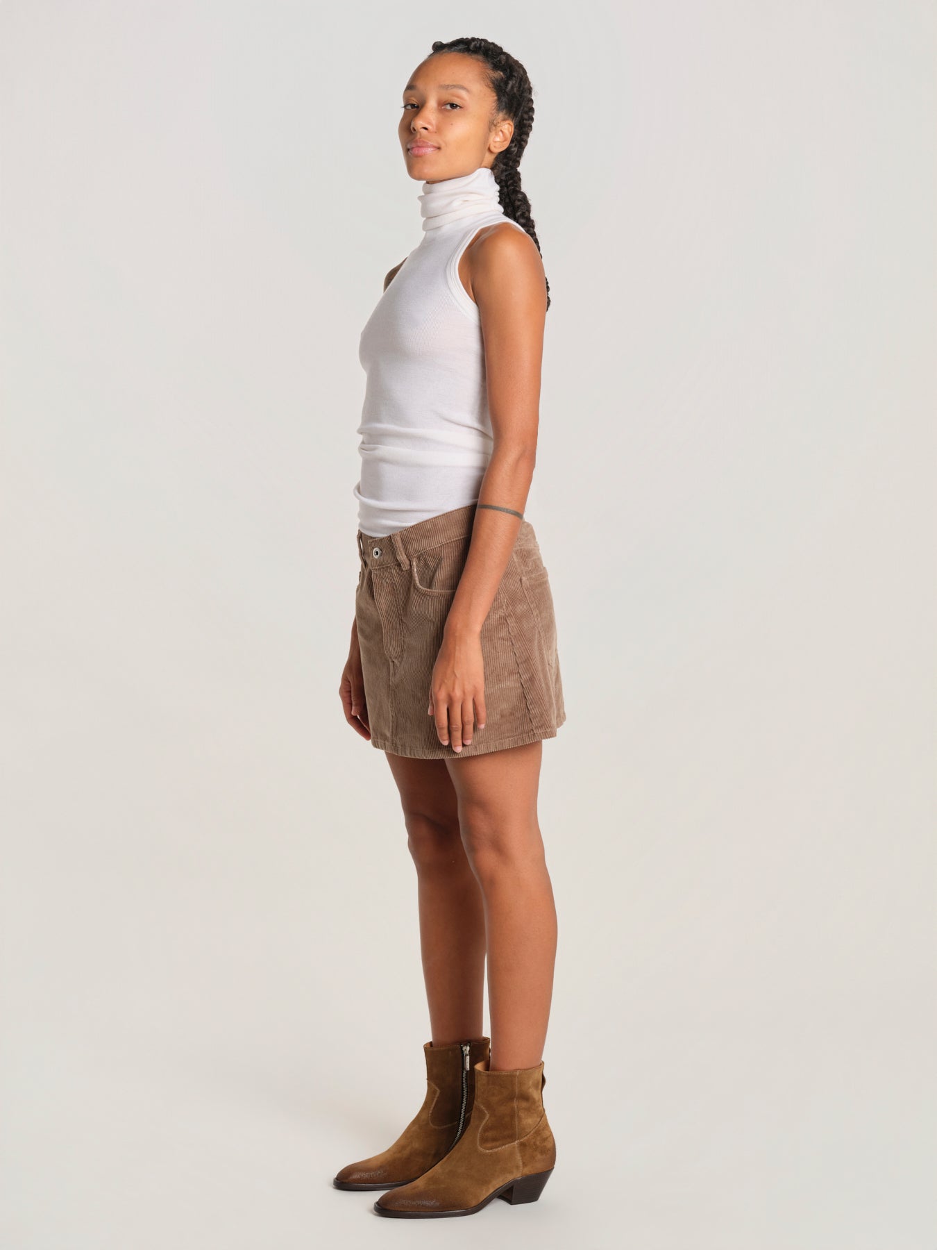 MIETTA minigonna MIETTA SKIRT TAUPE milaura 