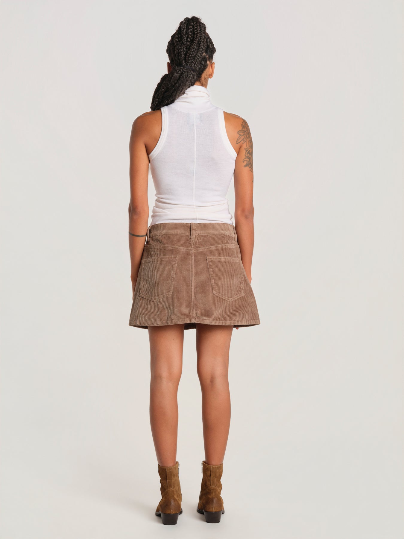 MIETTA minigonna MIETTA SKIRT TAUPE milaura 