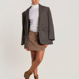 MIETTA minigonna MIETTA SKIRT TAUPE milaura 