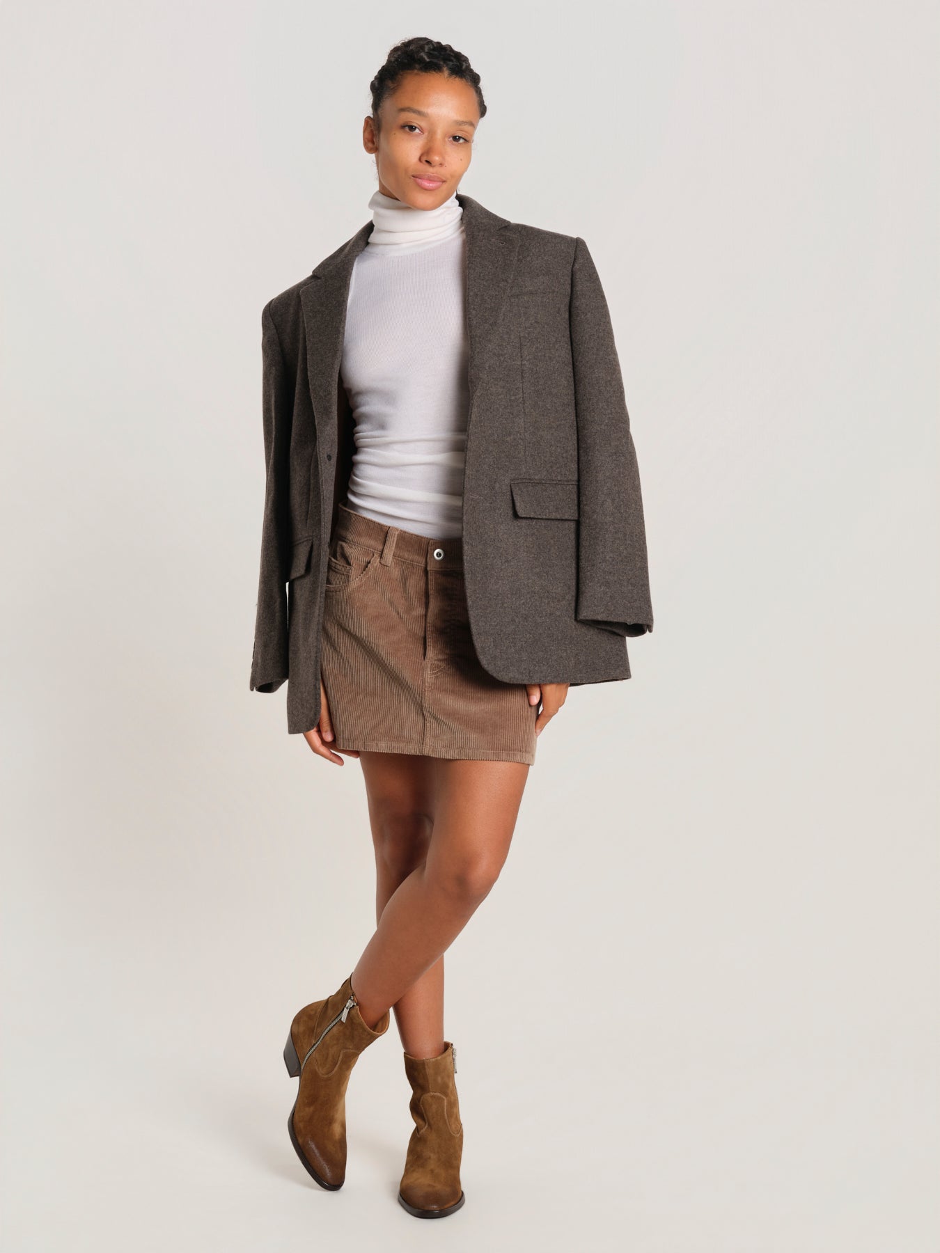 MIETTA minigonna MIETTA SKIRT TAUPE milaura 