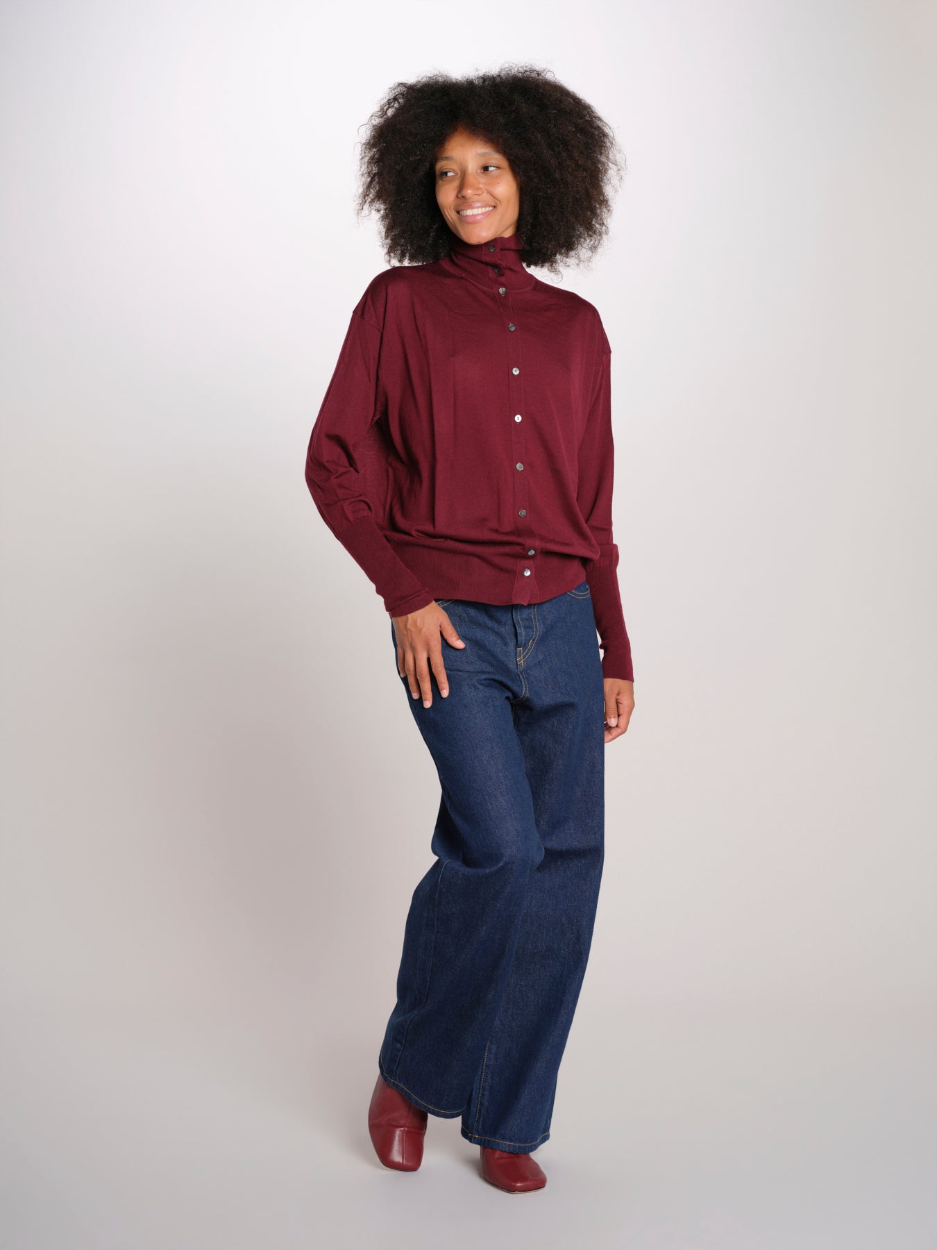 Camicia over collo alto rasato MIL LAU20BIS E14015 milaura 