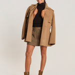 CHECK minigonna pied de poule MINICHEK BROWN milaura 