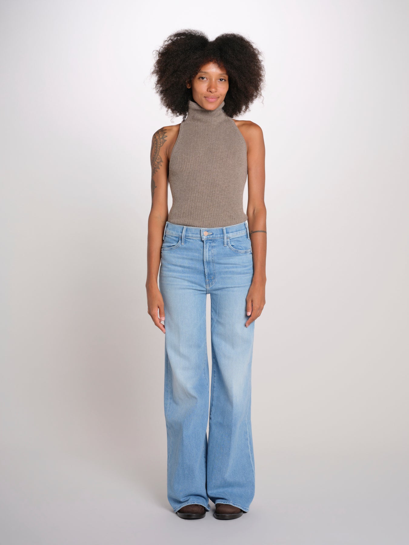 THE HUSTLER ROLLER denim palazzo 10507-1351 ROO mother 