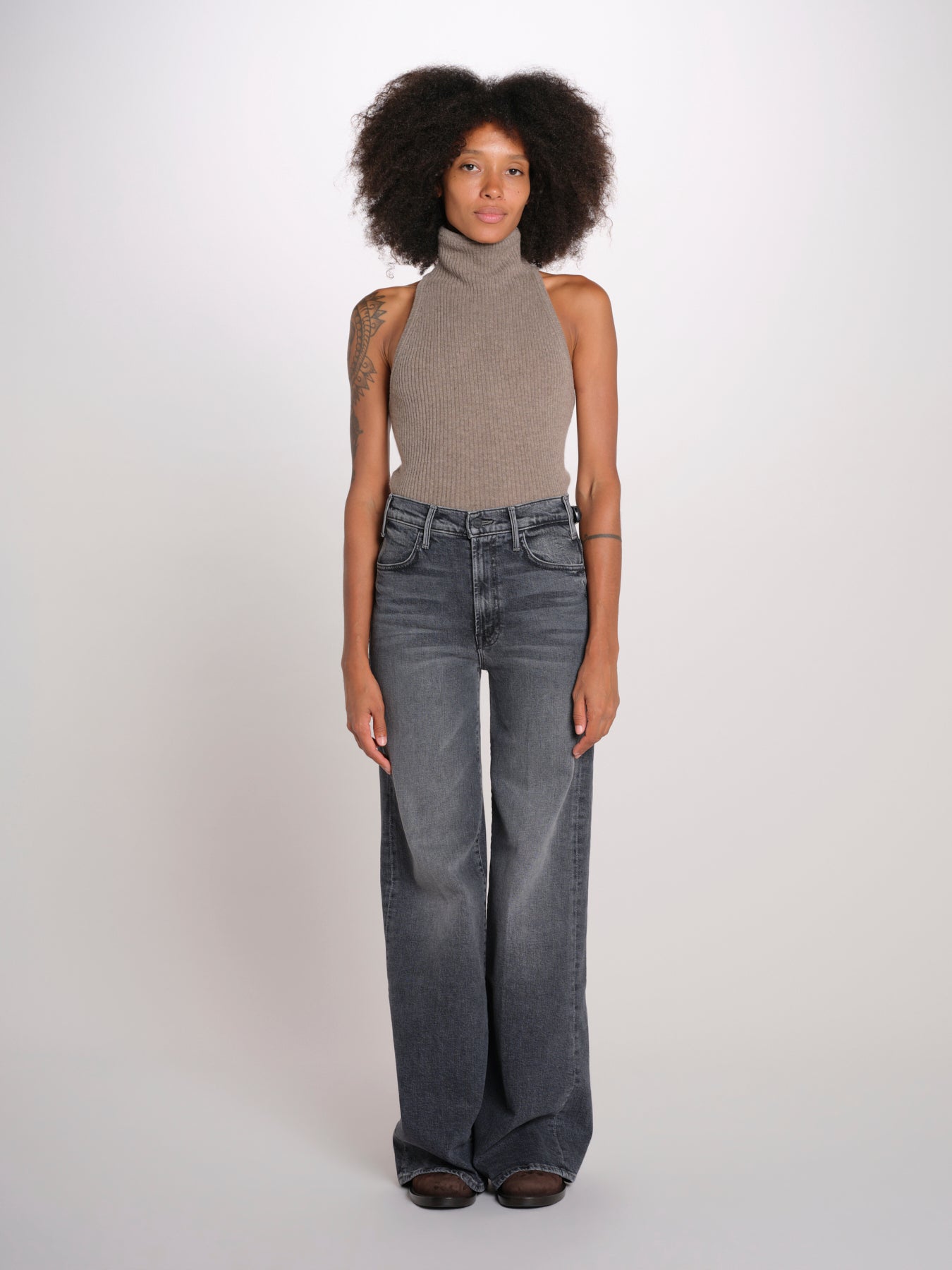 THE HUSTLER ROLLER denim palazzo 10507-515 OTA mother 